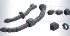 1/144 Builders Parts: MS Pipe 01 (Dark Gray)