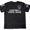 Cafeteria of White Base T-Shirt Black L