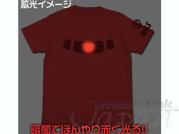 Char Zaku Mono-Eye Luminous T-Shirt Red L