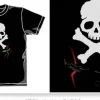 Cross Bone Face T-Shirt Black L