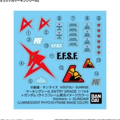 1/144 ENTRY GRADE NU Gundam (Psycoframe Luminous Image Color) Original Marking Sticker Set