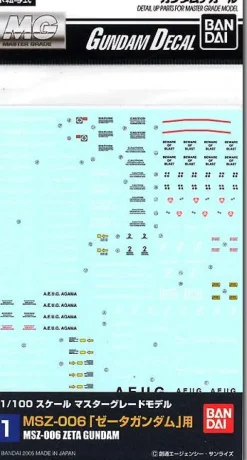 GD-01 MG Zeta Gundam Decal