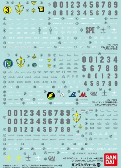 1/100 Gundam Decal No.118 MG GM Sniper II / GM Command