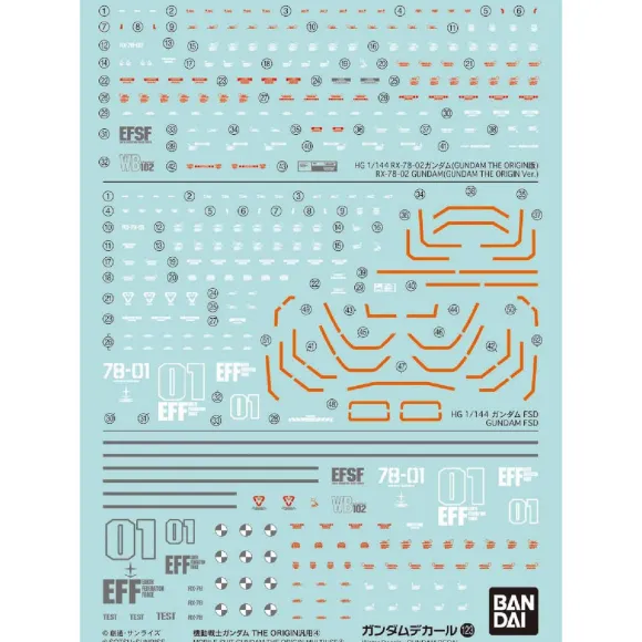 1/144 Gundam Decal No.123 Mobile Suit Gundam THE ORIGIN 4