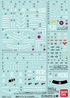 Gundam Decal No.119 Mobile Suit Gundam: The Origin General Purpose 3