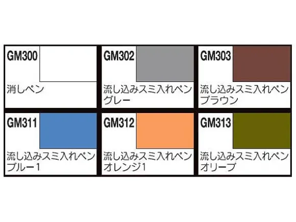Gundam Marker Extra Thin Type for Panel Lines Set