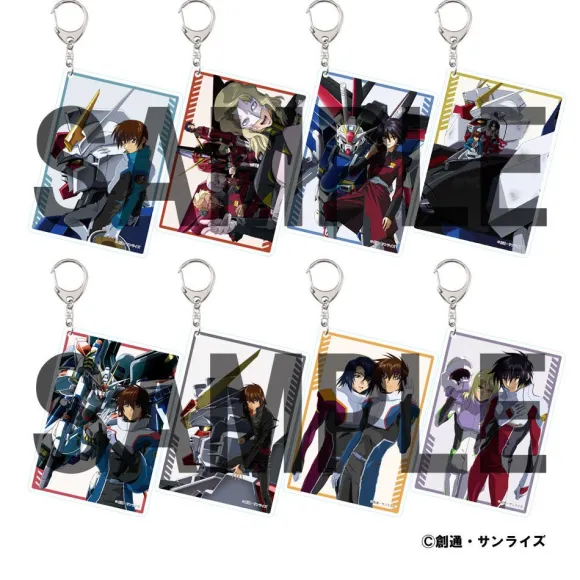 Gundam Seed/Destiny: Illustration Card Style Keychain 1Box 8pcs