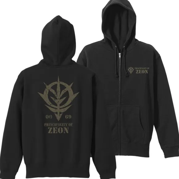 Gundam: The Zeon Army Zip Hoodie Vintage Ver BLACK S