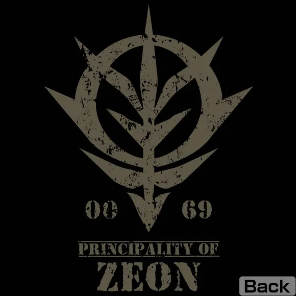 Gundam: The Zeon Army Zip Hoodie Vintage Ver BLACK S