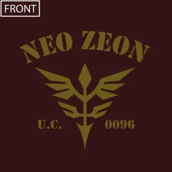 Gundam UC: Neo Zeon Heavy Weight T-shirt BURGUNDY XL