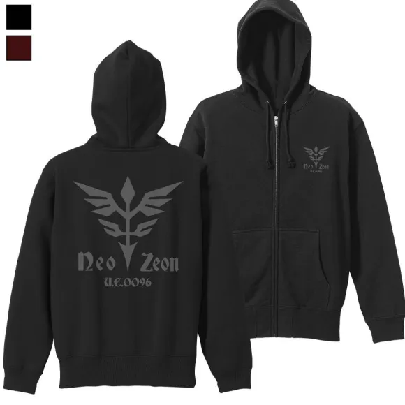 Gundam UC: Neo Zeon Zip Hoodie BLACK S
