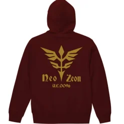 Gundam UC: Neo Zeon Zip Hoodie BURGUNDY XL