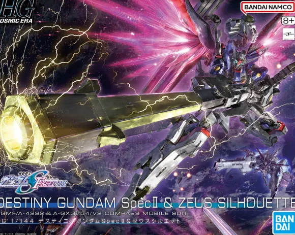 1/144 HG Destiny Gundam Spec II & Zeus Sillouette