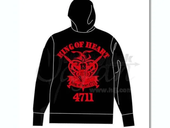 King of Heart Zip-Up Parka Black M