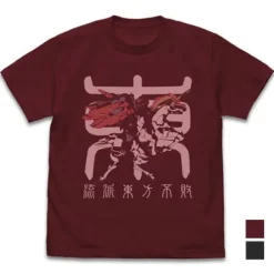 Mobile Fighter G Gundam: Master Gundam & Fuun Saiki T-Shirt / Burgundy-L