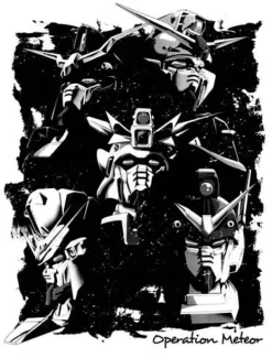 Mobile Report Gundam Wing: Operation Meteor MS T-Shirt / White-L