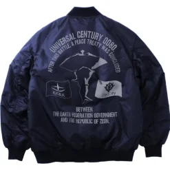 Mobile Suit Gundam: A Baoa Qu MA-1 Jacket Navy XL