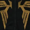 Mobile Suit Gundam Char's Cloak Embroidery-Style Print Parka : Black-M