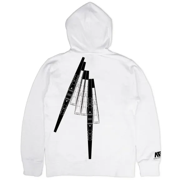 Mobile Suit Gundam: Char's Counterattack: RX-93 NU Gundam Zip Hoodie / White-XXL
