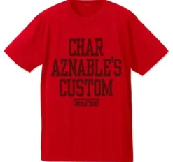 Mobile Suit Gundam: Char's 3 Times Dry T-Shirt: Red-L
