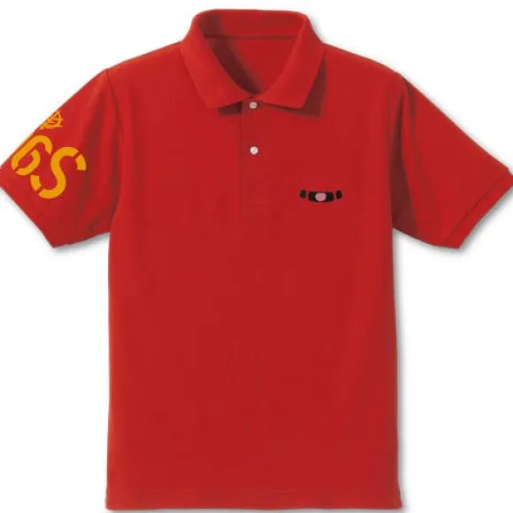 Mobile Suit Gundam: Char's Zaku Mono-Eye Embroidered Polo Shirt / Red-L