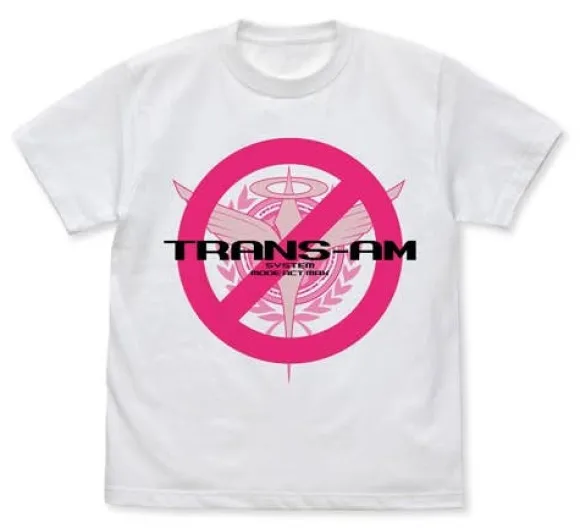 Mobile Suit Gundam 00: Do Not Use Trans-Am! T-shirt: White - S