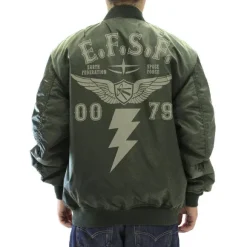 Mobile Suit Gundam: Earth Federation Space Force MA-1 Jacket Moss L