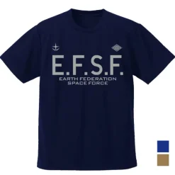 Mobile Suit Gundam: Earth Federation Space Force Dry T-Shirt / Navy-M