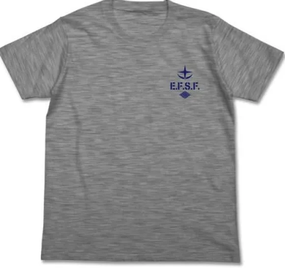 Mobile Suit Gundam: E.F.S.F. Dry T-Shirt: Heather Gray-M