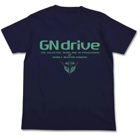 Mobile Suit Gundam 00: Gn Drive T-Shirt / Navy-Xl