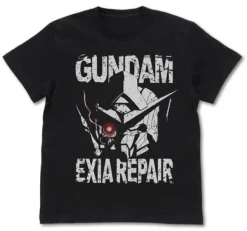 Mobile Suit Gundam 00: Gundam Exia Repair Head T-shirt: Black - L