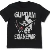 Mobile Suit Gundam 00: Gundam Exia Repair Head T-shirt: Black - S