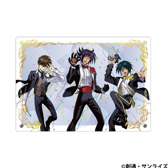 Mobile Suit Gundam: Gundam Series Acrylic Art Panel / Domon Kash & Heero Yui & Garrod Ran