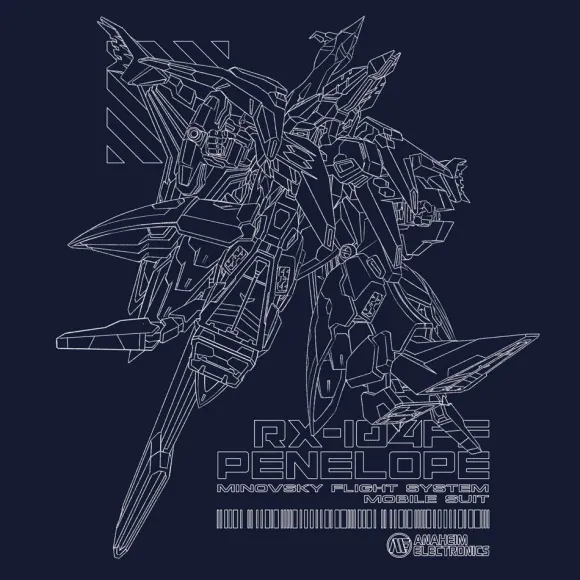 Mobile Suit Gundam Hathaway's Flash: Penelope T-Shirt / Navy-L