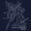 Mobile Suit Gundam: Hathaway's Flash: Penelope T-shirt Navy S
