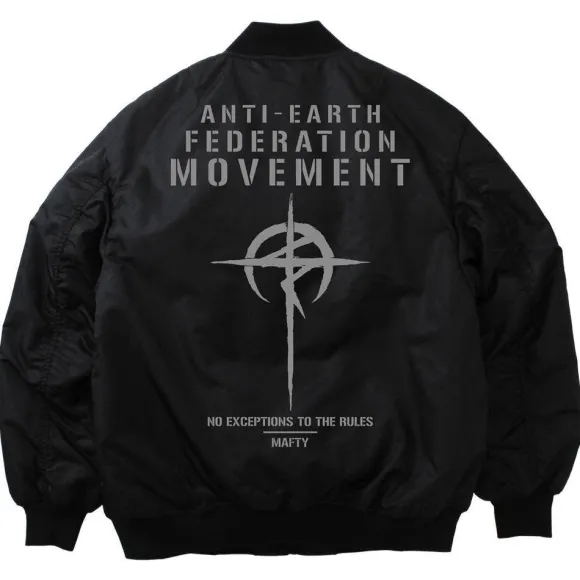 Mobile Suit Gundam: Hathaway's Flash: Mafty MA 1 Jacket Black M