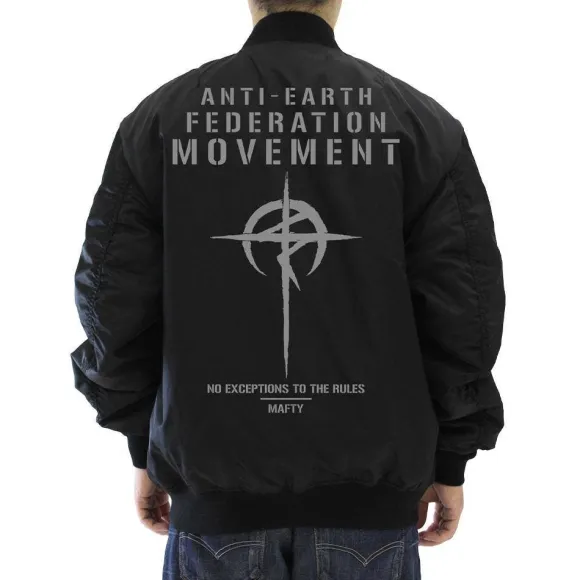 Mobile Suit Gundam: Hathaway's Flash: Mafty MA 1 Jacket Black L