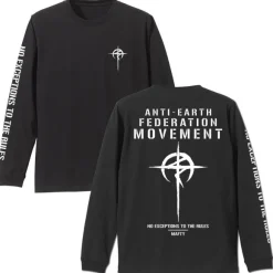 Mobile Suit Gundam: Hathaway's Flash: Mafty Sleeve Rib Long Sleeve T-shirt Black M