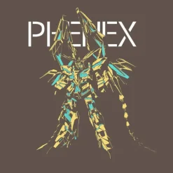 Mobile Suit Gundam Narrative: Unicorn Gundam Unit 3 Phenex T-shirt CHARCOAL L