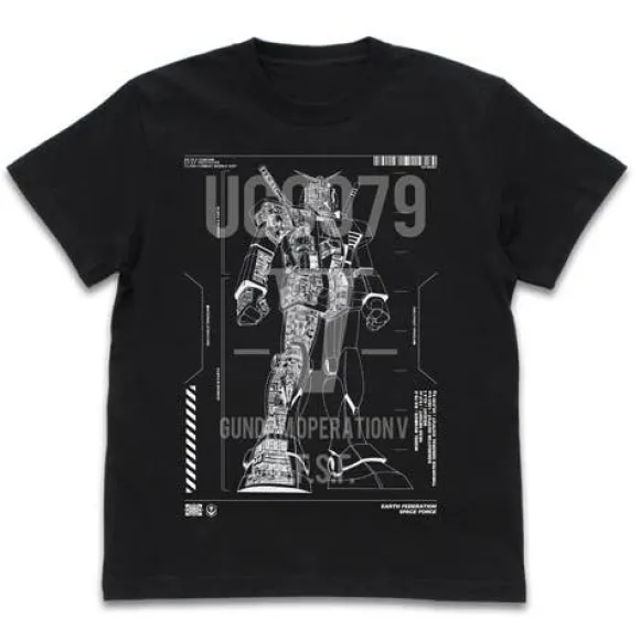 Mobile Suit Gundam: Operation V RX-78-2 Gundam T-Shirt / Black-XL