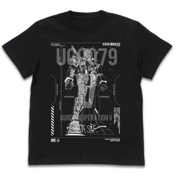 Mobile Suit Gundam: Operation V RX 78 2 Gundam T-Shirt Black L