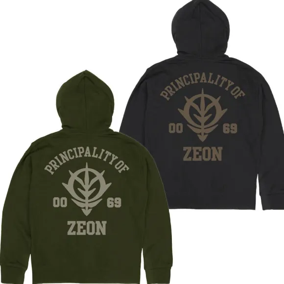 Mobile Suit Gundam: Principality Of Zeon Zip Hoodie Ver2.0 / Black-M