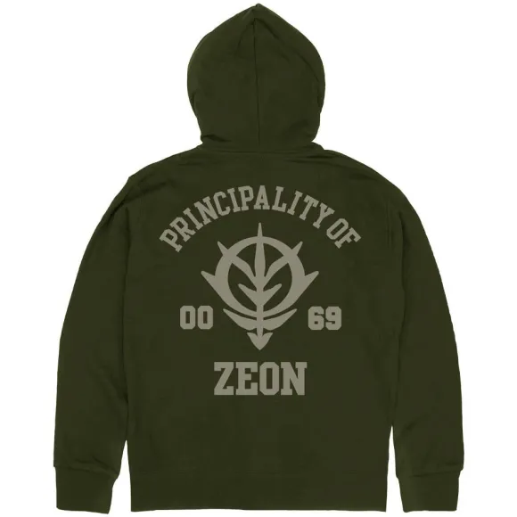 Mobile Suit Gundam: Principality Of Zeon Zip Hoodie Ver2.0 / Moss-XXL