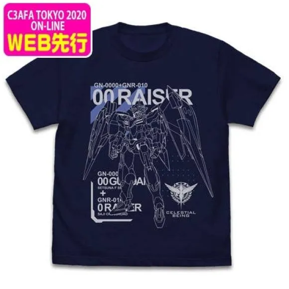 Mobile Suit Gundam 00: 00 Raiser T-shirt Navy M