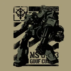 Mobile Suit Gundam: Requiem for Revenge: Midnighters Gouf Custom T-Shirt / SAND KHAKI-S