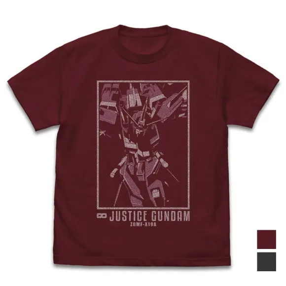 Mobile Suit Gundam Seed Destiny: Infinite Justice Gundam T-Shirt / Burgundy-L