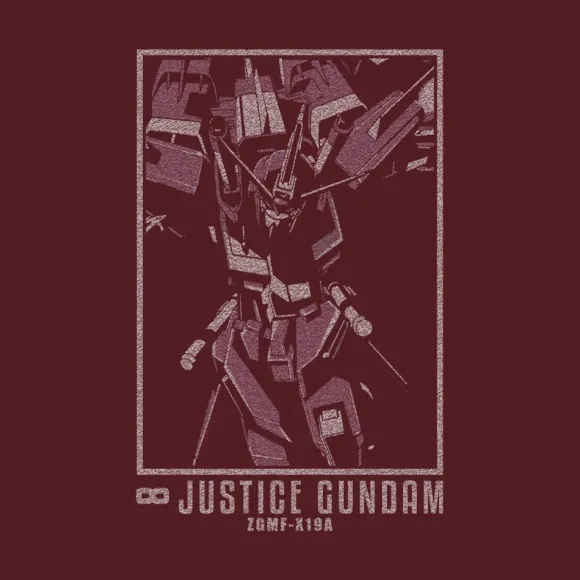 Mobile Suit Gundam Seed Destiny: Infinite Justice Gundam T-Shirt / Burgundy-Xl