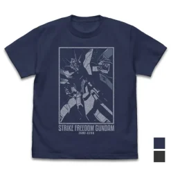 Mobile Suit Gundam Seed Destiny: Strike Freedom Gundam T-Shirt / Indigo-L
