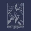 Mobile Suit Gundam SEED DESTINY: Strike Freedom Gundam T-shirt Indigo S