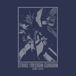 Mobile Suit Gundam SEED DESTINY: Strike Freedom Gundam T-shirt Indigo S